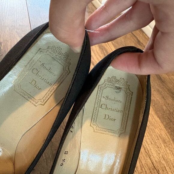 Christian Dior Size 4.5 Black Diamanté Shoes - Picture 4 of 11